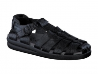 chaussure mephisto sandales sam cuir texturé noir